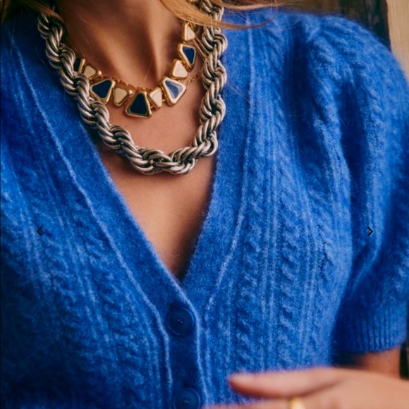 BNWT! Sézane Sold out Perrine Jumper in Rare Blue! - Picture 2 of 5
